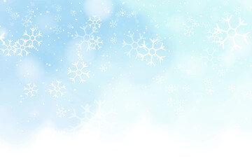 Decorative Christmas banner with snowflakes design