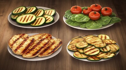 Grilled Chicken and Vegetable Platter: A Delicious and Healthy Meal