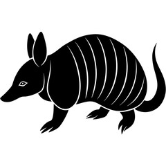 Armadillo Silhouette  vector illustration