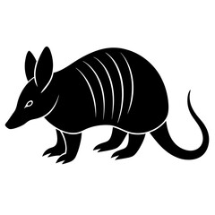 Armadillo Silhouette  vector illustration