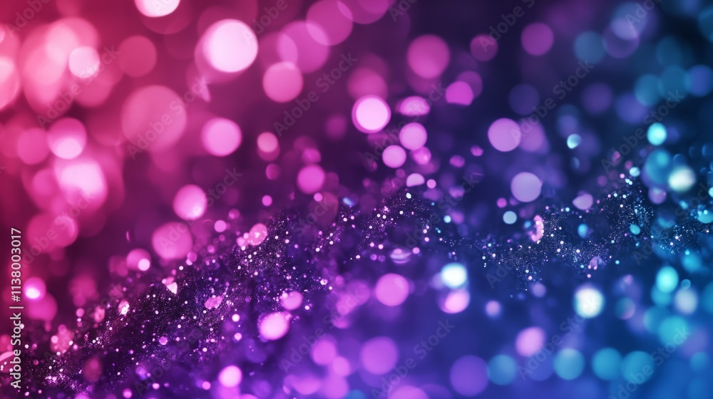 Wall mural a vibrant black-to-purple gradient background with soft bokeh effects, creating a dreamy and etherea