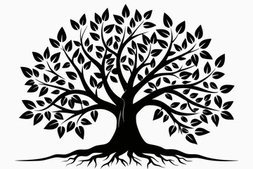 Obraz premium tree silhouette vector