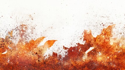 Rustic Autumnal Abstract Art Print - Earthy Tones and Leaf Impressions