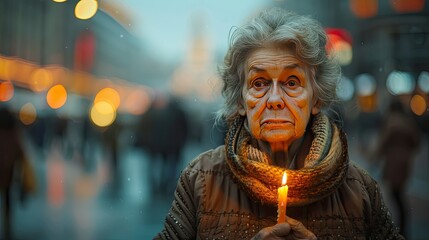 Obraz premium person with candle