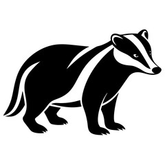 Badger Silhouette  vector illustration