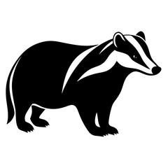 Badger Silhouette  vector illustration