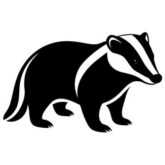 Badger Silhouette  vector illustration