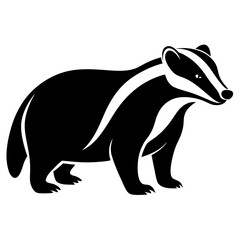 Badger Silhouette  vector illustration