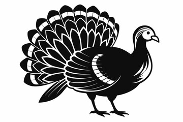 turkey silhouette vector illustration
