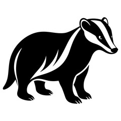 Badger Silhouette  vector illustration