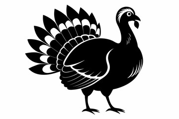 turkey silhouette vector illustration