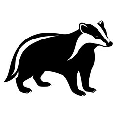 Badger Silhouette  vector illustration