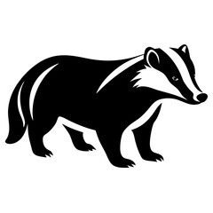 Badger Silhouette  vector illustration