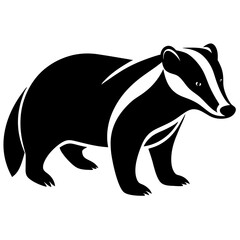 Badger Silhouette  vector illustration