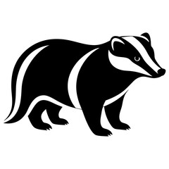 Badger Silhouette  vector illustration