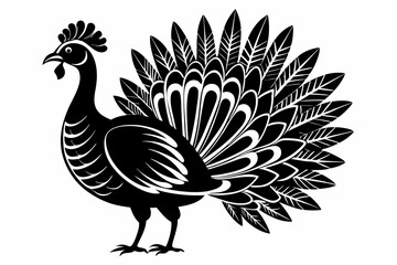turkey silhouette vector illustration