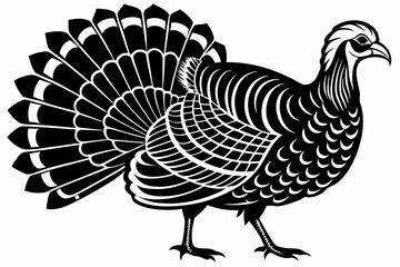 turkey silhouette vector illustration
