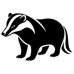 Badger Silhouette  vector illustration