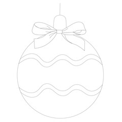 spiral motive christmas ball with tie or bow