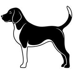 Beagle Silhouette  vector illustration