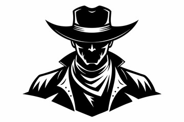 silhouette of cowboy