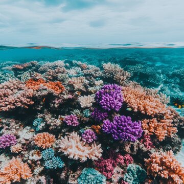 Vibrant Coral Reef Underwater Seascape Paradise