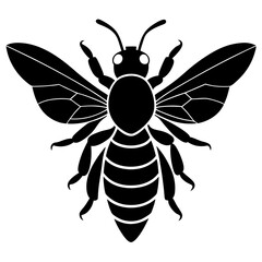 Bee Silhouette  vector illustration