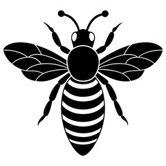 Bee Silhouette  vector illustration