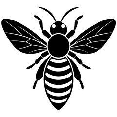 Bee Silhouette  vector illustration