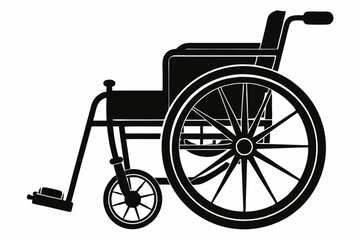 wheelchair isolated on white background