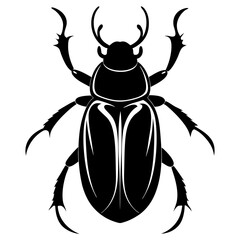 Beetle Silhouette  vector illustration