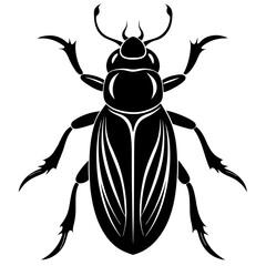 Beetle Silhouette  vector illustration