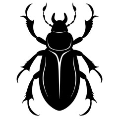 Beetle Silhouette  vector illustration