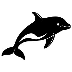 Beluga Whale Silhouette  vector illustration