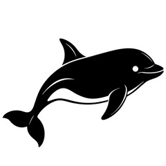 Beluga Whale Silhouette  vector illustration