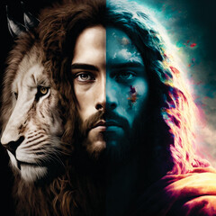 two faced lion christ