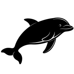 Beluga Whale Silhouette  vector illustration