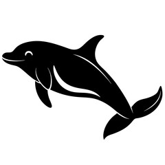 Beluga Whale Silhouette  vector illustration