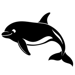 Beluga Whale Silhouette  vector illustration