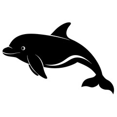 Beluga Whale Silhouette  vector illustration