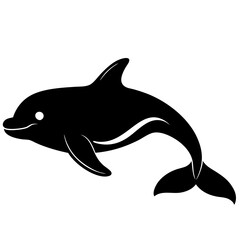 Beluga Whale Silhouette  vector illustration