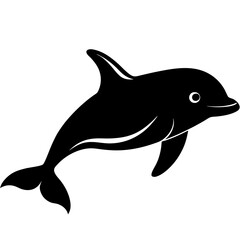 Beluga Whale Silhouette  vector illustration