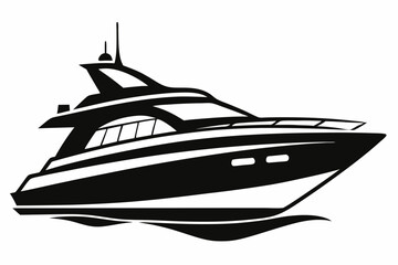 silhouette of a yacht