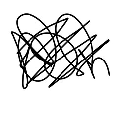 Scribble chaos line abstract 