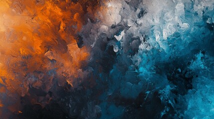 Stunning Abstract Painting with Vibrant Color Blending and Brushstrokes