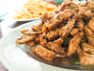 Close up for Chicken Shawarma Dish