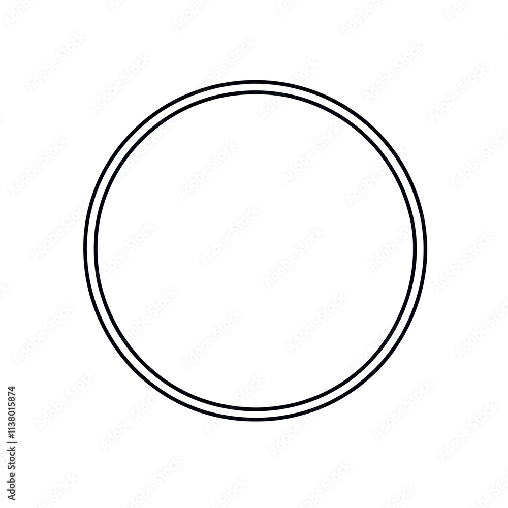 Poster a simple, elegant circular frame design for image enhancement and decoration. transparent background