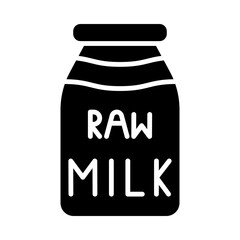 Raw Milk glyph icon