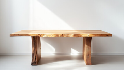 自然な木目が美しい無垢材テーブル