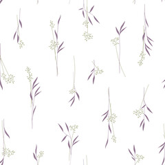 Seamless pattern with beautiful plants perfect for textiles,